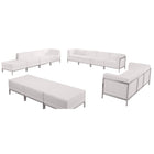 Flash Furniture  Hercules Imagination Series Leather Sofa, Lounge and Ottoman Set, White, 12 Pieces (ZBIMAGSET21WH)-White Bonded Leather
