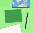 JAM Paper A2 Invitation Envelopes, 4.38 x 5.75, Brite Hue Green Recycled, 1000 Pack (15843B)-Opening: Booklet