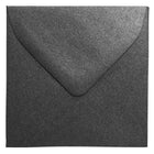 JAM Paper 3.125 x 3.125 Mini Square Envelopes, Stardream Metallic Anthracite Black, 100 Pack (V018241A)-Black