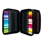 Tombow 54 Zipp Marker Case - Black-Ideal for hand lettering, watercolor, fine art, illustrations, doodling, journaling, coloring and more