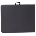 Flash Furniture 30"W x 72"L Bi-Fold Dark Grey Plastic Folding Table with Carrying Handle-Seats up to 8 Adults