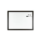 Quartet Wood Finish Magnetic Dry-Erase Board - 17"H x 23"W - Black-Magnetic painted steel dry-erase board suitable for home usage