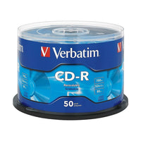 Verbatim CD-R 52x 700MB/80min, 50 Pack-Compatible for maximum 52x speed recording