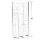 Azar Displays 48" x 24" Pegboard Wall Panel, Clear Frosted (700248-CLR)-Clear frosted