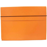 JAM Paper Thin Portfolio Carrying Case with Elastic Closure, 9.25 x 12.5, Orange, 2 Pack (154528544g)-Size: 9.25" x 12" x .5"