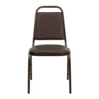 Flash Furniture HERCULES Series Trapezoidal Back Stacking Banquet Chair with Copper Vein Frame - Brown Vinyl-Multipurpose Banquet Chair