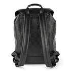The Rolling Stones Paint it Black Collection Leather Backpack - Black-Embossed The Rolling Stones signature on the front of the backpack