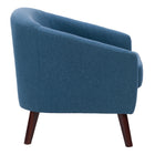 CorLiving LSS-151-C Elwood Modern Tub Chair in Blue-Plush padded seat and back cushions for comfort