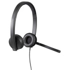 Logitech 981-000574 H570e Stereo Headset-Acoustic echo cancellation, a noise-cancelling mic, and digital signal processing (DSP) block out unwanted noise for clear conversations with great sound quality. Choose H570e Mono or H570e Stereo for one or two speakers.