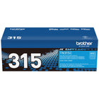 Brother TN315 High-Yield Cyan Toner Cartridge-Cyan toner produces vivid, colourful documents