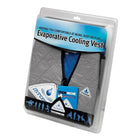 TechNiche HYPERKEWL Evaporative Cooling Deluxe Vest, Black, XL-High Mandarin collar offers additional cooling relief and sun protection, handy zippered pockets in front