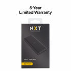 NXT Technologies 10000mAh USB Power Bank - Black-5 Year Limited Manufacturer Warranty