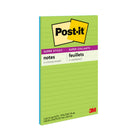 Post-it Super Sticky Notes - 5" x 8" - Assorted Energy Boost Collection - Lined - 90 sheets - 2 Pack-Post-it Super Sticky Notes have 2X the sticking power