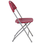 Flash Furniture HERCULES Series Burgundy Plastic Fan Back Folding Chair-Lightweight Design