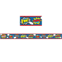 Teacher Created Resources Straight Border Trim, Superhero, 72 Pack-Create fresh looks for bulletin boards, windows, walls, and class projects with borders and trimmers