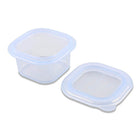 Minimal Silicone Sauce Containers - Clear - 180ml - 2 Pack-FDA (US) and LFGB (EU) certified