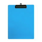 Geo Plastic Clipboard, Letter, 9" x 12", Light Blue, 12 Pack-Clipboard made of strong plastic with retractable hook.