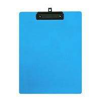 Geo Plastic Clipboard, Letter, 9" x 12", Light Blue, 12 Pack-Clipboard made of strong plastic with retractable hook.