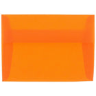 JAM Paper A2 Invitation Envelopes, 4.38 x 5.75, Orange Translucent Vellum, 100 Pack (PACV619g)-Orange