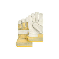 Zenith Safety Standard Quality Patch Palm Fitters Gloves, X-Large, Grain Cowhide Palm, Cotton Inner Lining - 12 Pack-Cuff Material: Rubberized