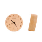 Decent Living Wooden Desktop Clock - Solid Beech - Digit Face - D120-Hand-sanded and waxed with natural oils