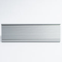Futech APS032S Countertop Name Plate / Sign Holder, Silver, 2 Pack-Countertop Name Plate / Sign Holder