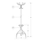 Monarch Specialties 2030 Coat Rack with Umbrella Holder - White Metal-10 hooks to hang your coat, hat, scarf