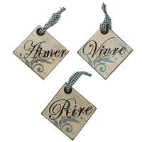 Cathay Importers Assorted Wood Hanging Quotes, 12 Pack (EC-24-0134)-Print