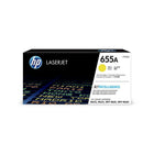 HP 655A (CF452A) Yellow Original LaserJet Toner Cartridge-Standard toner cartridge, up to 10500 pages