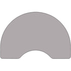 Flash Furniture Mobile 48"W x 96"L Kidney Grey Thermal Laminate Activity Table - Standard Height Adjustable Legs-Perfect shape for group learning