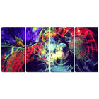 Designart Colour Collision 4-Panel Modern Canvas Art Print, (PT3078-271)-Print