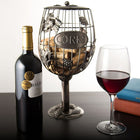 Truu Design Iron Wine Cork Organizing Holder, 14 x 6, Grey-Designed with beautiful grape and leaf ornaments