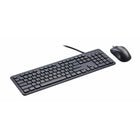Basic Tech Wired Keyboard and Mouse - Black-Integrated palm rest and adjustable tilt legs allow for comfortable typing