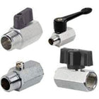 Dwyer Mini Brass Ball Valves, 6 Pack-Connection Type FNPT x MNPT