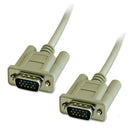 BlueDiamond VGA Monitor Switchbox Cable M/M -10ft, (5070)-Moulded hoods, Thumbscrews, ivory colour
