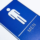 Futech Single Men Washroom Sign-Material: Plastic - Colour: Navy Blue