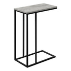 Monarch Specialties 3762 Accent Table - 25"H/Grey/Black Metal-Product dimensions: 15.75 Inch W x 9.45 Inch D x 24 Inch H