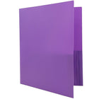 JAM Paper Plastic 2 Pocket POP Folders, Purple, 12 Pack-Paper weight: medium