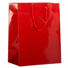 JAM Paper Glossy Gift Bags with Rope Handles - Large - 10" x 5" x 13" - Red - 100 Pack-Color: Red Glossy: Make your gift stand out with shiny colourful gift bags.