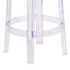 Flash Furniture 25.75" High Transparent Counter Height Stool-Stacks up to 4 High