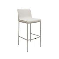 Plata Import Mike Stool, 26"H, White, 2 Pack-Bar Stool