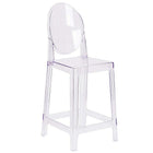 Nicer Furniture Modern Ghost Side Counter Stool - 2 Pack-Contoured seat and back design