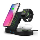 Hypergear 15W 3-in-1 Wireless Charging Dock for Phone, Watch & Wireless Headphones-Made for Qi-Enabled Devices