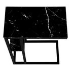 Monarch Specialties 3674 Accent Table - 25"H/Black Marble/Black Metal-9