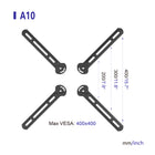 ShoppingAll Steel VESA Adapter for TVs & Monitors up to 400x400 Mounting Bracket Extension Kit-VESA Mounts: 75x75mm, or 100x100mm (TV & Monitors) VESA mounting patterns: 200x100mm, 200x200mm, 300x300mm, 400X200mm, 400x400mm