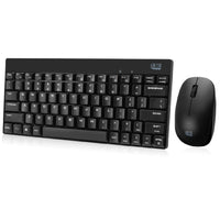 Adesso WKB-1100CB Wireless Spill Resistant Mini Keyboard & Mouse Combo-Works up to 30 feet of wireless distance and operates on 12 different channels, each with 65,536 different IDs