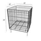 Eddie's Wire Dump Bins - 24" x 24" x 32" - Black (214103-1)-24" x 24" x 32"