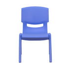 Flash Furniture Plastic Stackable School Chair with 10.5" Seat Height - Blue - 10 Pack-Set of 10 Stacking Student Chairs