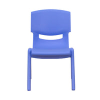 Flash Furniture Plastic Stackable School Chair with 10.5" Seat Height - Blue - 10 Pack-Set of 10 Stacking Student Chairs