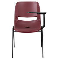 Flash Furniture Ergonomic Shell Chair, Burgundy, Left Handed Flip-Up Tablet Arm (RUTEO1BYLTAB)-Tablet arm chairs